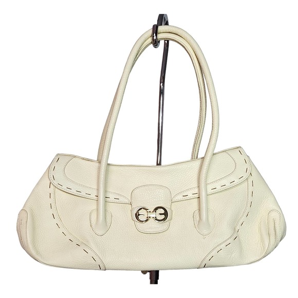 Escada Beige Leather Shoulder Bag - Picture 1 of 8
